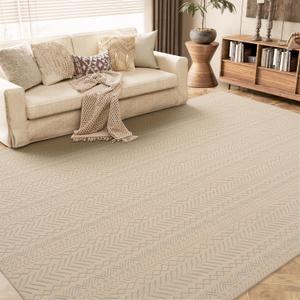 AMOAMI-Washable Area Rugs 5x7-Boho Khaki Rugs for Living Room Machine Washable-3D for Bedroom-Non Slip Floor Rug-Moroccan Washable Rugs for Bedroom Dining Room