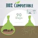 Dog Poop Bag with Holder, Compostable Dog Bags for Poop, Vegetable-Based Doggy Poop Bags, Eco-Friendly, Unscented, Extra Thick and Leak Proof, 120 Counts, 10 Rolls, 9 x 13 Inches