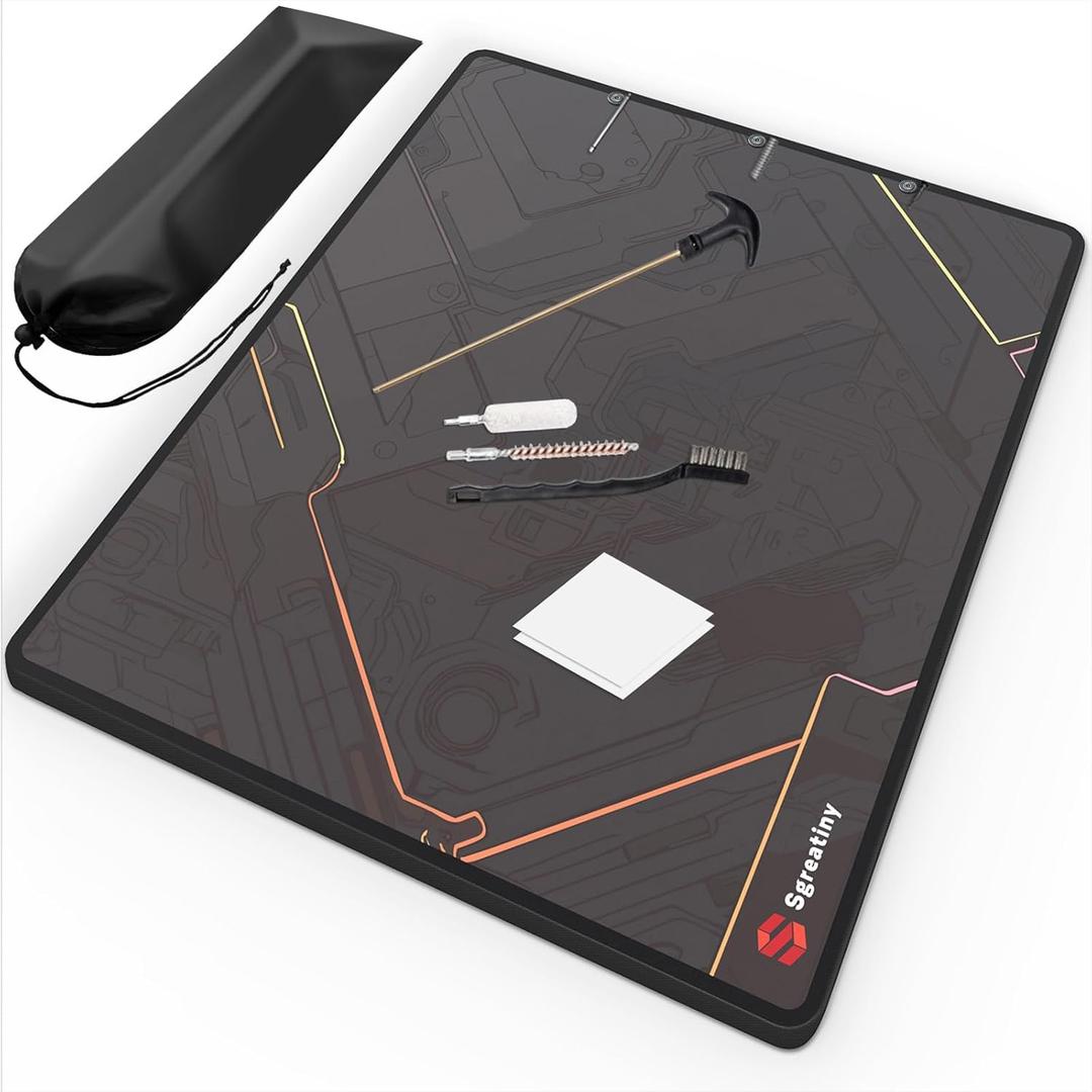 Large Gun Cleaning Mat,Work mat,Double Thickness Anti Slip Pads,Table-gripping Gunsmith Mat,Protective Workbench Mats,Rifle,Pistol,Shotgun Cleaning Mats for All Guns