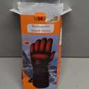 PEKWZIZ Heated Gloves, 5V 6000mAh Rechargeable Heated Gloves for Men Women, Waterproof & Upgrade Non-Slip Electric Heating Glove for Motorcycling, Hunting, Skiing, Outdoor Work (Black, Large)