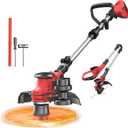 Cordless String Trimmer Compatible with Milwaukee 18V (Tool Only), MtiolHig 3 in 1 Weed Eater with Brushless Motor & Battery Level Display, Electric Weed Wacker/Edger Trimmer, w/ 18 Line, Red