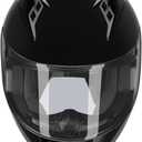 GLX GX11 Compact Motorcycle Helmet - Black, Large - Full Face w/ Tinted Visor, DOT Approved L