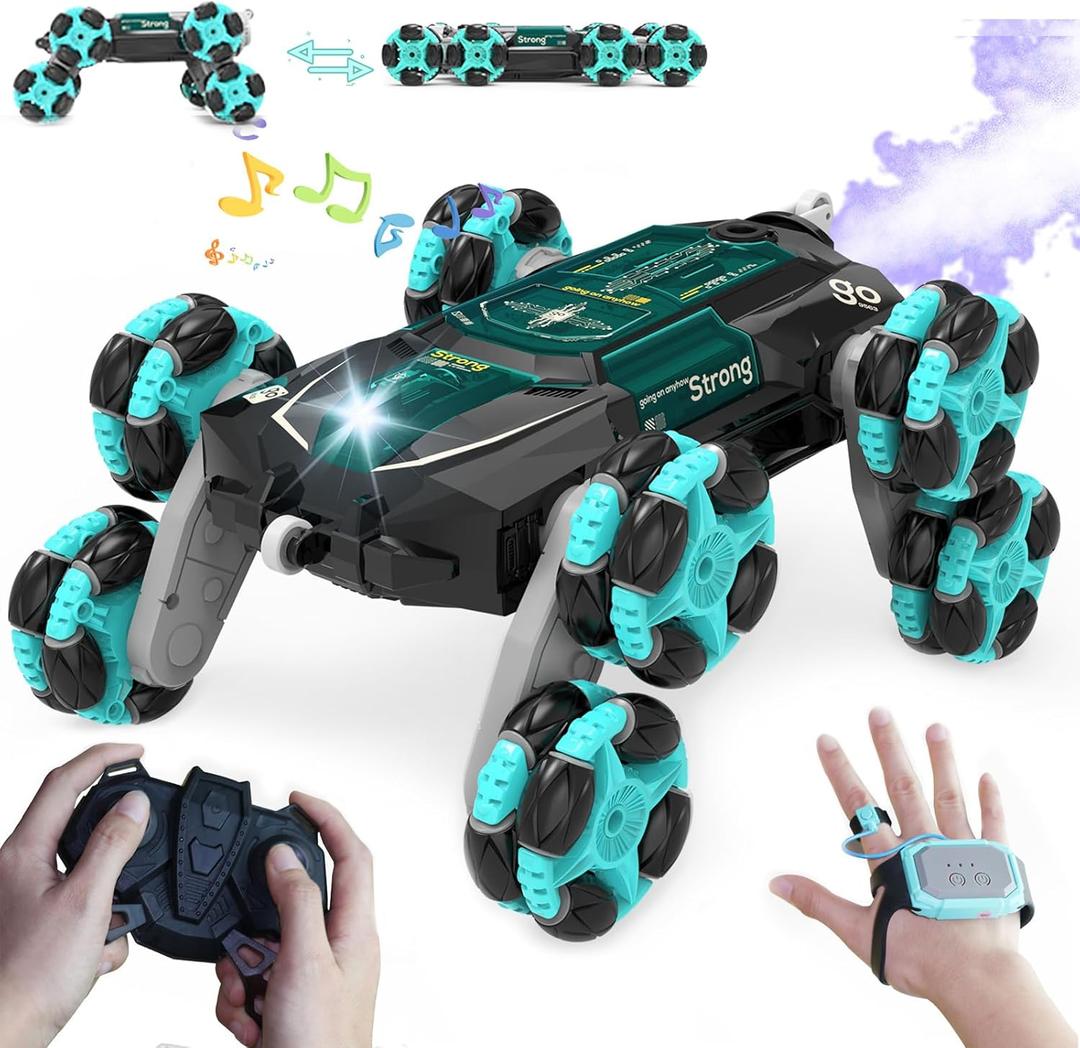 ATHLERIA 8WD Gesture Sensing Rc Stunt Car Toys for Ages 8-13,Hand Remote Control Cars-Double Sided 360Rotating,Coolest Christmas Birthday Gifts Ideas for Boys Girls Kids Teens 8 9 10 11 12+ Year