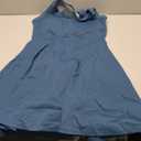 Women's Workout Tennis Dress with Built in Shorts and Bra Athletic Golf Activewear for Exercise (Large, Blue)
