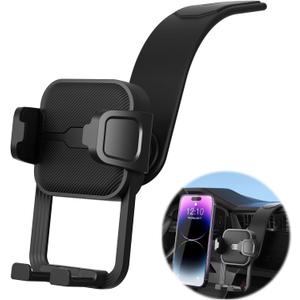 oumaga Car Phone Holder, Phone Holders for Your Car Universal Dashboard, [Super Stable] Car Phone Mount, and Bendable Memory Titanium Alloy, Car Phone Holders for iPhone & Android Smartphone (Black)