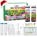 Soil Test Kit - 4-in-1 Soil Testing Kit with Test Tube & Tablets - 40 Tests Upgraded Accurate Tester for pH Nitrogen Phosphorus & Potassium in Garden Lawn Yard Vegetable
