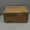 Bamboo Desk Organizer with Drawers Wooden Desktop Storage Drawers for Bills Office Supplies Kitchen Utensils Organizing Tool for Home Classroom Organization No Assembly (2 Drawers, White)