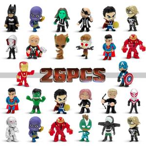 Mini Superhero Toys, 26PCS Minifigures Small Action Figures Superhero Party Birthday Decorations for Kids Christmas Stocking, Easter Eggs Cake Toppers Collectibles