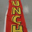 2.5 x 12 ft Lunch Feather Flag Only - Windless Single-sided Printing Feather Flag Outdoor Business Advertising Banner, No Pole (Red)