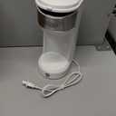 BELLA Dual Brew Single Serve Coffee Maker, Brews both Kcup and Ground Coffee, Large 14oz Capacity, Easy One Touch, Auto Shutoff, White