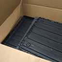 LHBGO Package Delivery Box for Outside with Sign, 48 Gallon Storage with Lockable Secure, Large Double Wall Resin Outdoor Package Delivery Waterproof (Black)