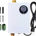 110V Tankless Water Heater, 3000W Electric Water Heater Under Sink, On Demand Instant Hot Water Heaters with Digital Display, 1/2" NPT for Hand Wash Kitchen RV