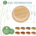 Beeveer 8 Pcs Mason Jar Lids for Regular Mouth Bamboo Mandala Decorative Storage Yogurt Jar Lids 2.76 Inch with Airtight Silicone Sealing Rings Reusable for Round Canning