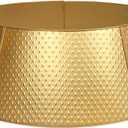 FORUP Metal Christmas Tree Collar - Top 20.8"/ Bottom 27.5" Gold Diamond Pattern, Modern Tree Skirt Alternative for Stand Protection & Pet Safety, Fits Trees Up to 7.5 Ft