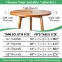 St. Patrick's Day Round Fitted Tablecloth with Elastic Edge Waterproof Washable Green Shamrock Table Cloth Fit 44"-48" Round Table Cover for Kitchen Dining Picnic Outdoor Party Decor