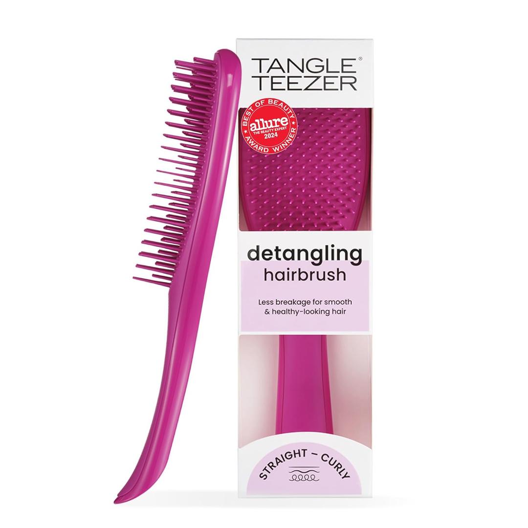 Tangle Teezer Ultimate Detangler Brush for Wet & Dry Hair, Eliminates Knots & Reduces Breakage for All Hair Types, Electric Raspberry