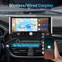 Single Din Car Stereo with Wireless Apple Carplay Android Auto, 6.9" IPS Touchscreen Car Stereo with Bluetooth 5.2 Handsfree Mirror Link Backup Camera GPS Navigation Dual USB Fast Charge FM AM EQ SWC