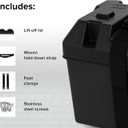 Camco Large Battery Box with Straps and Hardware - Group 27, 30, 31 |Safely Stores RV, Automotive, and Marine Batteries | Measures Inside 7-1/4" x 13-1/4" x 8-5/8" | (55373), Black