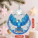 5 x Stained Glass Ornament, Christmas Ornament, Hanging Ornaments for Home Decor & Christmas Tree Ornaments Exquisite Holiday Decor, Xmas Gifts & Holiday Present - Phoenix