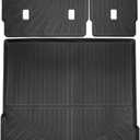 Cargo Liner for Volkswagen VW Atlas Cross Sport (5 Passenger Models Only) 2020-2024 2025 All Weather Cargo Mat, Fit TPE Anti-Slip Car Seat Back Protector Accessories (with Backseat Mat)