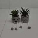 2 PCS Cute Artificial Plants Office Decor for Women and Men, Small Fake Plants Decor for Bedroom and Bathroom, Lovely Faux Succulent Desk Decor for Office and Home