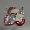2 x Christmas Mouse Ears Headband With White Sequin Bow, Pearl, Swirl Candy Decorations, Glitter Party Costume Accessory, Theme Park Cosplay; 56HSD