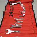 24-Piece All-Purpose Master Combination Wrench Set with Roll-up Pouch | SAE 1/4 to 1, Metric 8mm to 24mm | Perfect for General Household, Garage, Auto Repairs, Car, Truck, Boat, and Travel Emergency