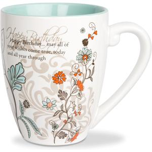 Mark My Words Happy Birthday Mug, 4-3/4-Inch, 20-Ounce Capacity