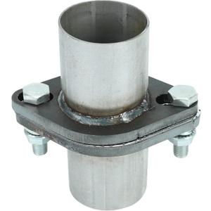 Exhaust Oval Flange QuickFix Repair Pipe Kit w/Gasket & Hardware Universal 2.25" ID 2 Bolts