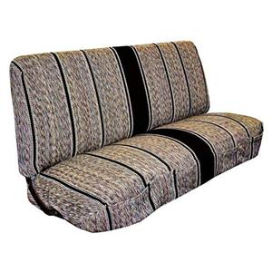 West Coast Auto Universal Baja Saddle Blanket Bench Full Size Seat Cover Fits Ford, Chevrolet, Dodge, and Full Size Pickup Trucks (Black)