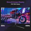 LXZ Curved 32 Inch Gaming Monitor 1500R, 2K QHD 180hz Frameless Display 99% sRGB, 178Wide Viewing Angle, Display Port HDMI - Black