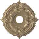 16"OD x 3 1/2"ID x 1"P Attica Thermoformed PVC Ceiling Medallion (Fits Canopies up to 5 5/8"), Universal Metallic Champagne Mist