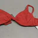 BERLOOK Bikini Tops for Women Bathing Suit Twist Tie Back Swimsuits V Neck Push Up Bikini Top Cheeky Swimwear (Red, M)