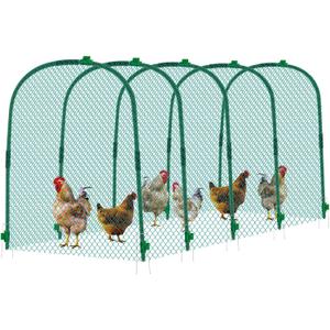Yalikop Large Chicken Tunnel Coop Run, 157 31.5 x 25.5 Inch, Easy to Install Green Yard Poultry Tunnel for Outdoor Yard, Ideal for Chickens, Ducks, Rabbits, and Small Animals