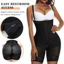 YIANNA Fajas Colombianas Tummy Control Shapewear for Women Body Shaper Girdles Butt Lifter Compression Garment (Black, L)