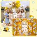 148 Pcs Sweet As Can Bee Baby Shower Decorations Balloon Metal Arch Backdrop Stand and Cover Set Decor Yellow and Gold Balloon Arch Kit Bee Baby Shower Gender Reveal Birthday Party Supplies