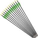 Fiberglass Practice Arrows Archery 24 Inch Target Shooting Safety Recurve Bows Suitable for Youth Woman Beginner 12 PCS