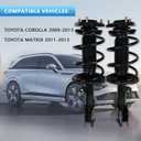 2 PCS Front Strut Shock Assembly w Coil Spring Compatible with Toyota Corolla 2009-2013, Matrix 2011-2013, Replacement OE: 472597 472598