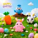 3 x LULEEYANG 8Pack Easter DIY Craft Kit Easter Air Dry Clay Kit Bunny Eggs DIY Arts and Crafts Modeling Clay Gifts Bulk with Tutorials for Home Party Favors Art Projects Fun Activities Supplies