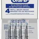 Oral-B iO Series Ultimate Clean Electric Toothbrush Replacement Brush Heads for an Oral-B Electric Toothbrush, 4 Count, Black