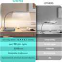 Magnifying Glass with Light and Stand 50 Ultra-Bright LEDs Grey | Large Magnifying Lamp with Light Magnifying Glass on Stand Hand-Free with 360 Flexible Gooseneck for Close Work Reading