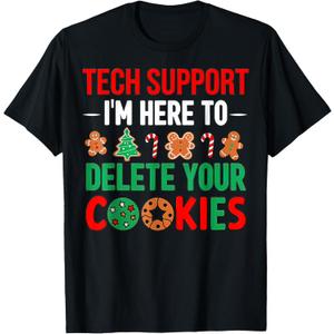 Tech Support Christmas Cookies Women Men Funny Christmas T-Shirt 5
