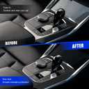 5PCS Real Carbon Fiber Gear Shift Panel Trim Compatible with 20192025 BMW 3 Series G20 & 20212025 BMW 4 Series G22 G23, Interior Decor Sticker Accessories for 330i 430i M340i M440i