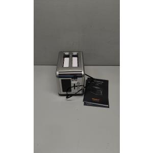 2 Slice Easy Touch Screen Toaster, Stainless Steel Toaster with Wide Slots, Even Toasting for Bagels & Bread, Reheat & Defrost, Removable Crumb Tray, Silver