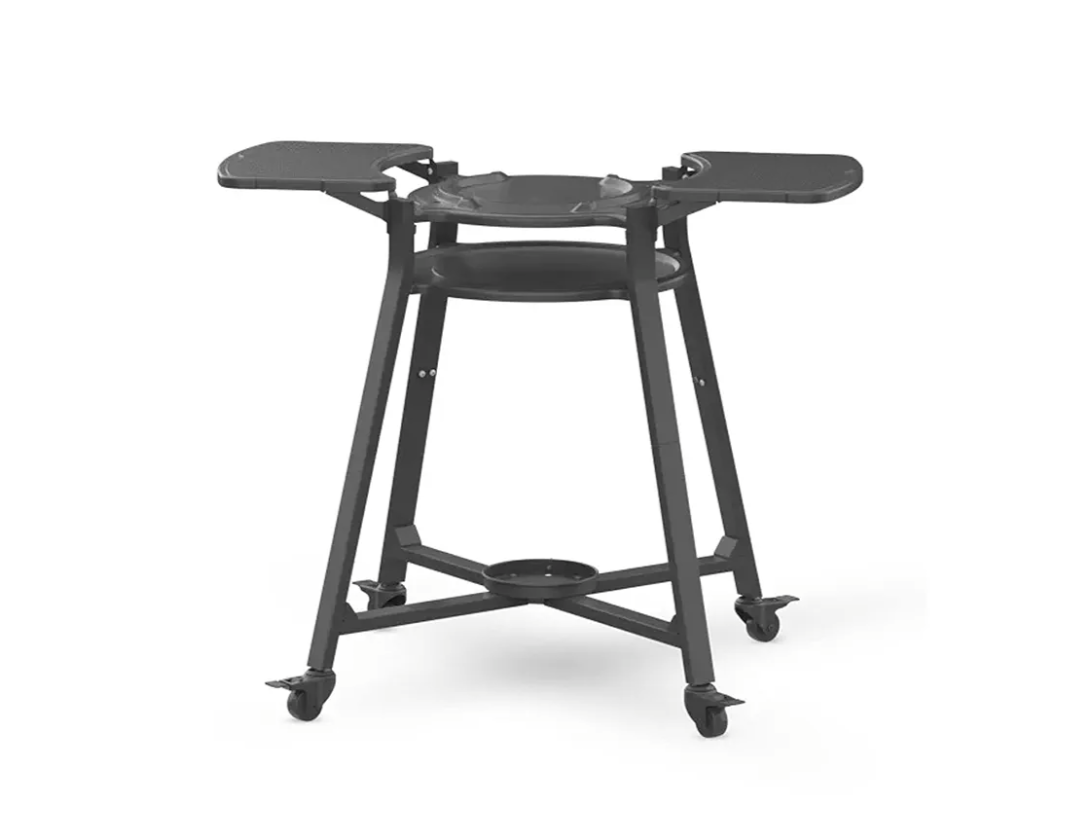 Solo Stove Portable Pi Stand | Outdoor Stand for Pi Pizza Oven on Wheels, With Shelf & Gas Tank Storage, Split Table Top, Powder-Coated Stainless Steel, Dimensions (LxW): 47.3 x 38.1 in, 45 lbs, Black