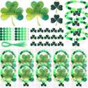 VioraWhite 20 Christian St. Patrick's Day Beads Bracelet Crafts for Jewelry Making Irish Bead Kit DIY Lucky Shamrock Charms Holy Trinity Irish Blessing Gift Card for Church Religious