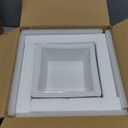 Square Melamine Dinnerware Sets of 12 Pcs,Square Plates and Bowls Sets,Unbreakable Dish Set for 4,Lightweight, Dishwasher Safe and BPA Free,Suit for RV,CampingWhite