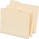 Staples Interior File Folders, Letter Size, Manila, SingleTab Design for SubFolders, 100/Box (Beige)