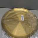 Round Brass Tray, Small Gold Decorative Tray Metal Storage Organizer Tray for Modern Home, Matte Brass Finish (SIZE:13.4inch)