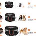 Siedihit Dog Playpen, Puppy Pet Playpens Indoor for Medium Dogs Tent Crates Cage Indoor/Outdoor, Portable Pop Up Dog Kennel Playpen with Carrying Case for Dogs/Cats/Rabbits, Black